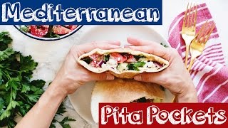 Healthy 10Minute Mediterranean Pita Pockets [upl. by Sirob656]