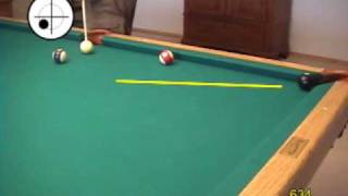 Massé Shot ball curve technique and aiming system for pool and billiards [upl. by Lansing]