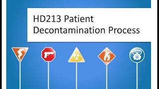 DQE HD213 Patient Decontamination Process [upl. by Ailemac]