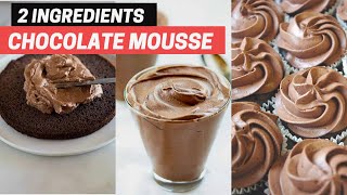 Chocolate Mousse Cake Filling  Chocolate Filling Recipe [upl. by Eugaet]