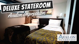 Avalon Waterways quotImpressionquot  Deluxe Stateroom Tour amp Review  4K [upl. by Wulf]