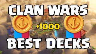 THE 4 BEST CLAN WAR DECKS IN CLASH ROYALE  2024 EDITION [upl. by Reinhart397]