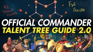 Official Commander Talent Tree Guide 20  Rise of Kingdoms  Beginners Guide [upl. by Siraved]