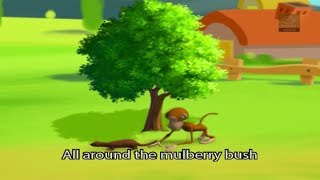 All Around The Mulberry Bush With Lyrics  Nursery Rhymes for Kids [upl. by Kaleb235]