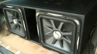 2 Kicker Solo Baric L7 15quots on a American Bass VFL 1201 in Atrend Ported box [upl. by Irrehc]