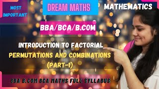 Introduction to Factorial  How to simplify the factorial expressionsBBA MathsBCA Maths [upl. by Thgiled991]