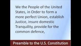 Preamble to the US Constitution  Hear and Read the Full Text [upl. by Ahsasal]