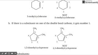 Naming Cycloalkenes Part I [upl. by Ciri]