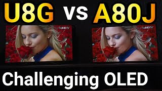 2021 Hisense U8G vs Sony A80J XR Bravia Oled [upl. by Zsolway]