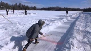 Snow Snake  Ojibwe Winter Games 2015 [upl. by Asseram476]