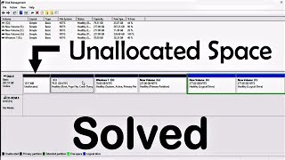 Unallocated Space before C drive How to fix [upl. by Ontina]