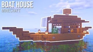 Minecraft  How to build a Boat House  Small amp Simple [upl. by Alia21]