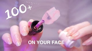 ASMR 100 TRIGGERS on YOUR FACE First Person  NonStop Tingles [upl. by Ecirpak]