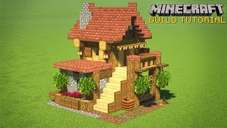 Minecraft How to build a SMALL SURVIVAL HOUSE EASY HOUSE TUTORIAL [upl. by Rimidalv]