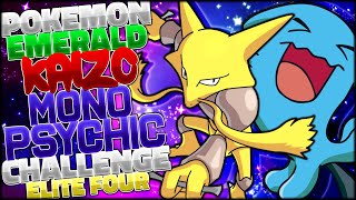 POKEMON EMERALD KAIZO ELITE FOUR MONOTYPE CHALLENGE PSYCHIC TYPES ONLY 🔮 [upl. by Semaj]