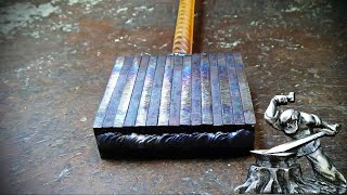 Wild Damascus steel Making a blade [upl. by Ymmot3]