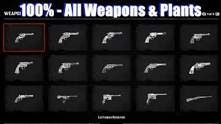 RDR2 Compendium Weapons amp Plants  Red Dead Redemption 2 PS4 Pro [upl. by Zsazsa]