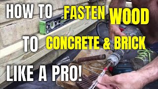 HOW TO FASTEN WOOD TO CONCRETEBRICK  LIKE A PRO [upl. by Yelah770]