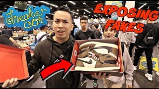 SAVING LIVES  EXPOSING FAKE TRAVIS SCOTT JORDAN 1  SNEAKERCON LA [upl. by Calore242]