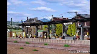 Overwiev of railway platform from Vollmer model 43536 [upl. by Lesli]