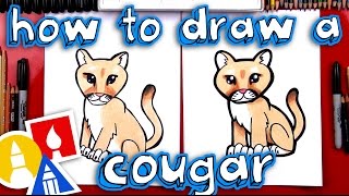 How To Draw A Cartoon Cougar [upl. by Dwan845]