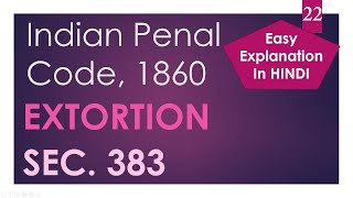 Extortion Easy Explanation  Indian Penal Code [upl. by Nairrad]