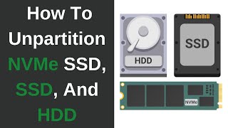 How To Unpartition Or Delete Partitions For Your SSD m2 NVMe SSD And HDD In Windows 10 [upl. by Llerrem]