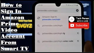 How to Sign In Amazon Prime Video Account from Smart TV [upl. by Armstrong]