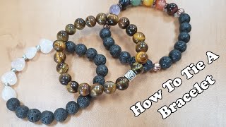 How To Tie A Bracelet Knot Jewelry Making Tutorial [upl. by Ainehs]