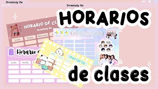 COMO HACER UN HORARIO DE CLASES [upl. by Saltsman]