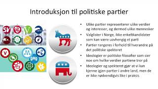 Samfunnsfag  Norske politiske partier politiske spektrum [upl. by Daryl]