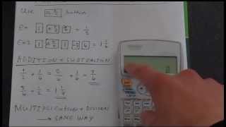 Sharp EL531WH Fractions Tutorial [upl. by Ammadas548]