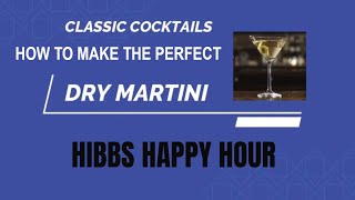 How to make the Perfect Dry Martini Tanqueray Gin amp Noilly Prat Blanco Vermouth Classic Cocktail [upl. by Blynn]