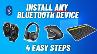 How to setup ANY Bluetooth device in Windows 10 in 4 simple steps [upl. by Enaxor]