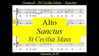 Gounod  St Cecilia Mass  Sanctus  Alto [upl. by Braca]