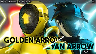 Cyan Arrows origin GOLDEN ARROW vs RED ARROW  THE FINAL FIGHT Roblox Strongest Battlegrounds [upl. by Kcirrem]