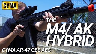 The M4 AK Hybrid  CYMA AR 47 QBS Review [upl. by Akimas]