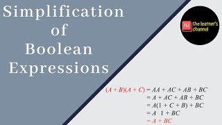 Simplification of Boolean Expressions [upl. by Marybelle168]