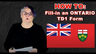 HOW TO Fillin an Ontario TD1 Form 2021 [upl. by Cogswell]