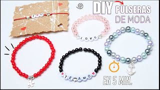 Pulseras con hilo elástico super fáciles ❤️Ideas para regalar o vender TUTORIAL [upl. by Eelinnej]