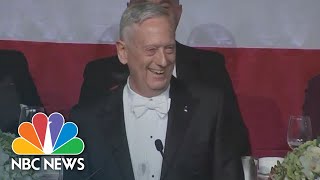 James Mattis Jokes About Trumps Overrated General Comment  NBC News [upl. by Heins]