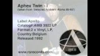 Aphex Twin  I [upl. by Lasser]