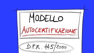 Come compilare una AUTOCERTIFICAZIONE per la Pubblica Amministrazione  Autodifesa Civica [upl. by Nabroc]