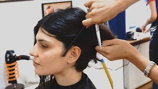 SUPER HAIRCUT  CONCAVE BOB FOR WAVY HAIR [upl. by Lativa787]