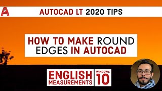 HOW TO MAKE ROUND EDGES IN AUTOCAD [upl. by Kenlay]