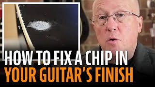 Fixing a small chip in a guitar finish [upl. by Auric526]