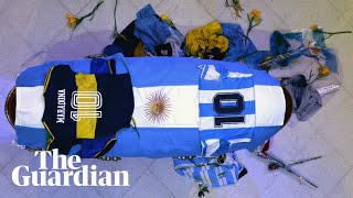 Tens of thousands of Argentinians farewell Diego Maradona [upl. by Bluhm]