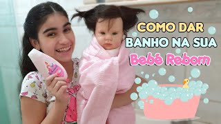 COMO DAR BANHO NA SUA BEBÊ REBORN  Mundo de Emilly💕 [upl. by Enialehs873]