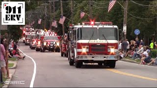 Walpole MA 2016 Night Before the Fourth Fire Truck Parade [upl. by Lorne]