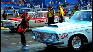 Drag Racing Classic Cars Nostalgia Super Stock at Chicago Raceway [upl. by Yspyg951]